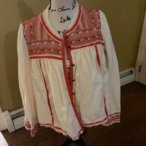 Free People button up lined top size medium M